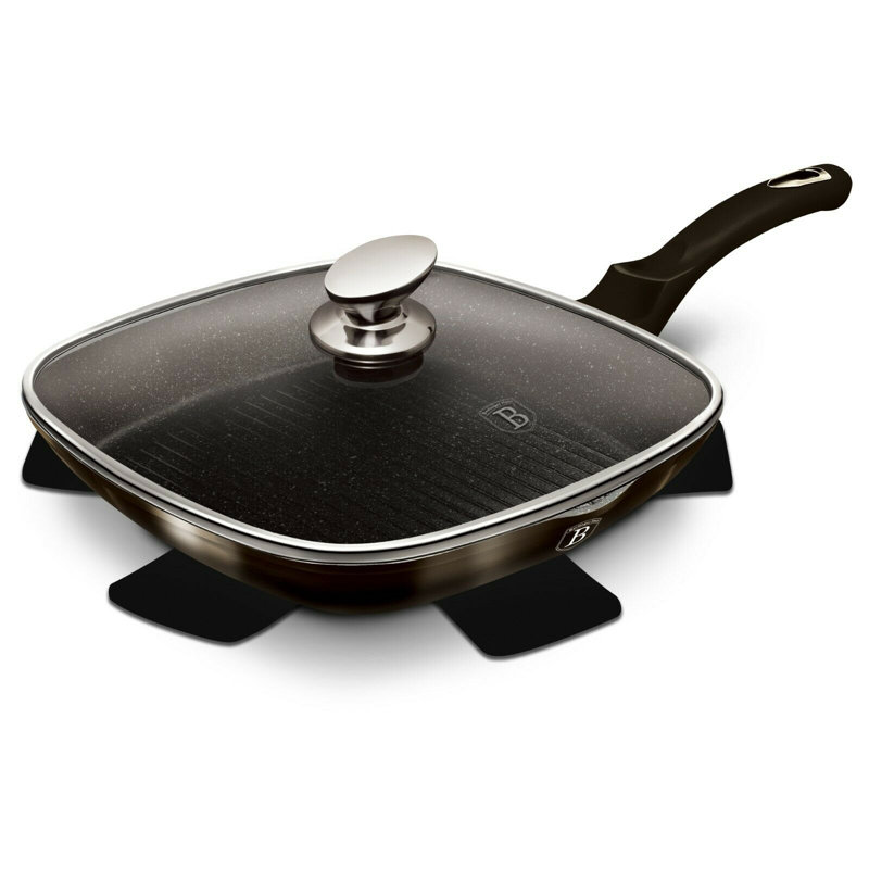 Berlinger Non-Stick Enamelled Cast Iron Grill Pan / Griddle Set