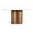 4 Quarter Round Marble Top Solid Wood Base Dining Table-90927567-90927571