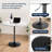 Hulker Round Pub Dining Table Height Adjustable With Wooden Tabletop Home Bar-91376001