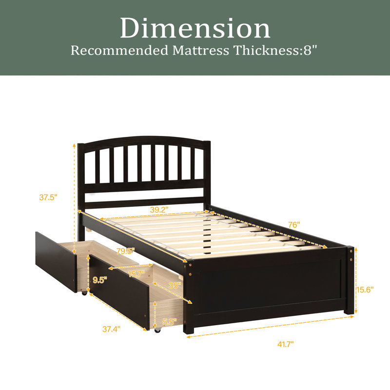 Ronette Storage Bed, Espresso