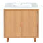 Ensemble de meuble-lavabo 30 po avec lavabo, armoire combinée, armoire de rangement pour salle de bain, structure en bois massif
