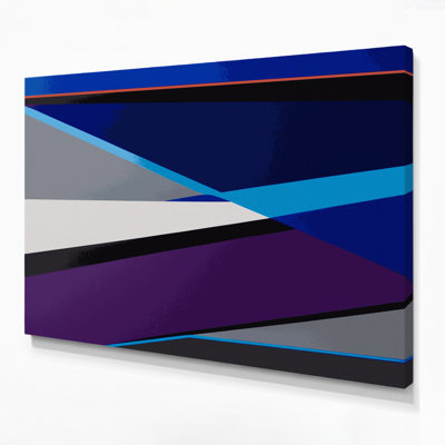 Hard Edge 64 Blue Canvas Wall Art