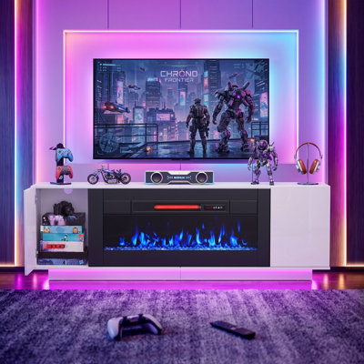 Meuble télé avec foyer