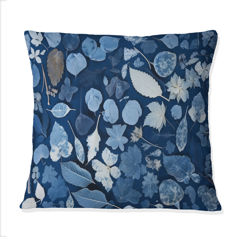 Coussin décoratif rétro Botanicals en bleu délavé rétro VI - Abstract Botanicals