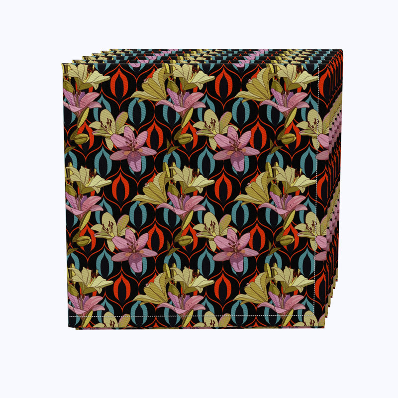 100% Cotton Floral Square Napkin