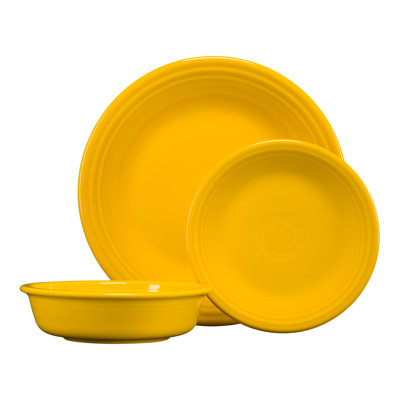 Fiesta Classic Rim 3-Piece Place Setting, Service for 1