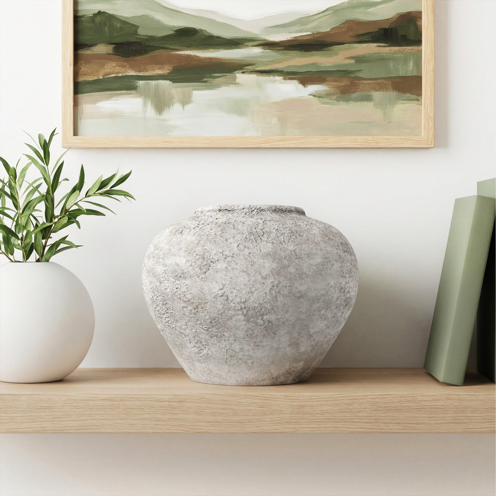 Tofino Ceramic Table Vase, 10" H x 13.4" W x 13" D
