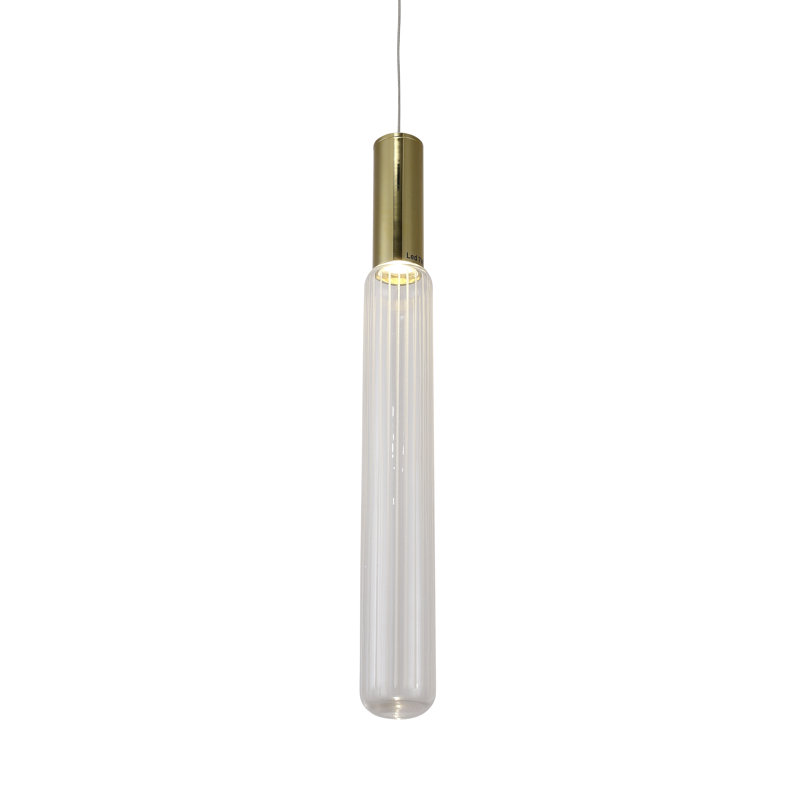 This Exquisite LED Pendant Is In A Gold Finish. The Frame Is Made Out Of Metal, And It Comes With Clear Glass Shades. The LED Bulbs Are Integrated Into The Frame. The Adjustable Cord Link Makes This Fixture Suitable For Most Ceiling Heights.