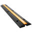 Rampe de protection pour câbles L 40 po x l 6 po x H 1,2 po avec 1 canal, caoutchouc, paquet de 4 rampes de recouvrement de câbles, noir / jaune, capacité de charge de 22046 lb, surface antidérapante