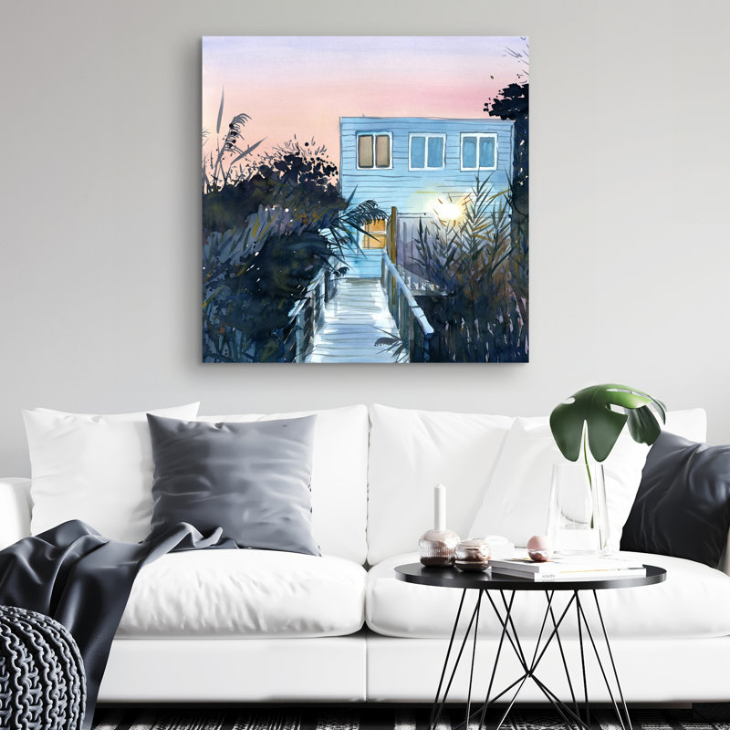 Beach house - 32"x32" art on canvas