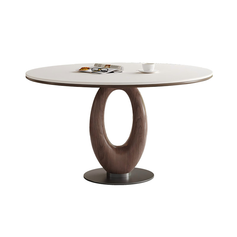 Table de salle à manger en frêne massif, H 29,53 po x L 47,24 po x l 47,24 po