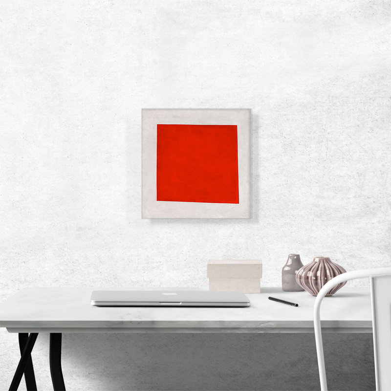 «Red Square 1915» par Kazmir Malevich, reproduction d'art sur toile tendue, H 18 po x l 18 po x P 0,75 po