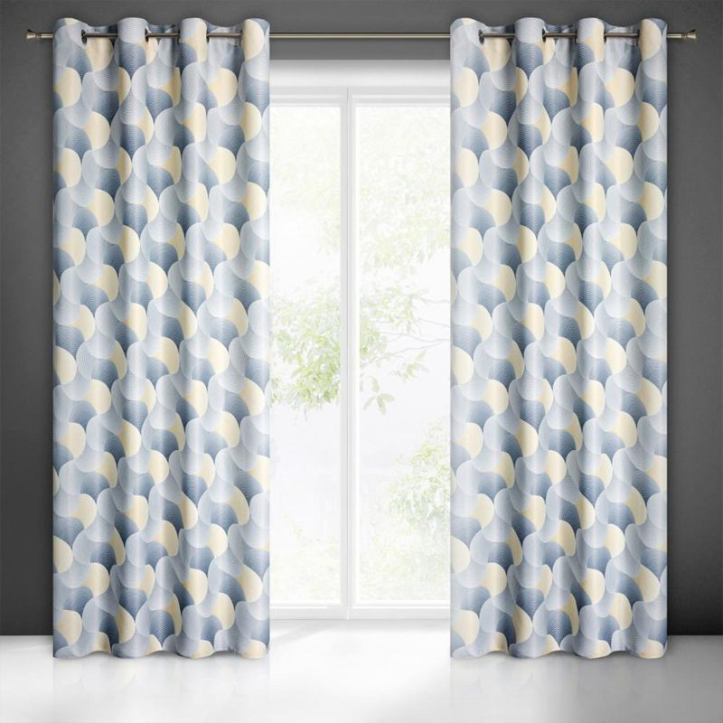 Aaronjoshua Room Darkening Curtain Single Panel, Light Blue