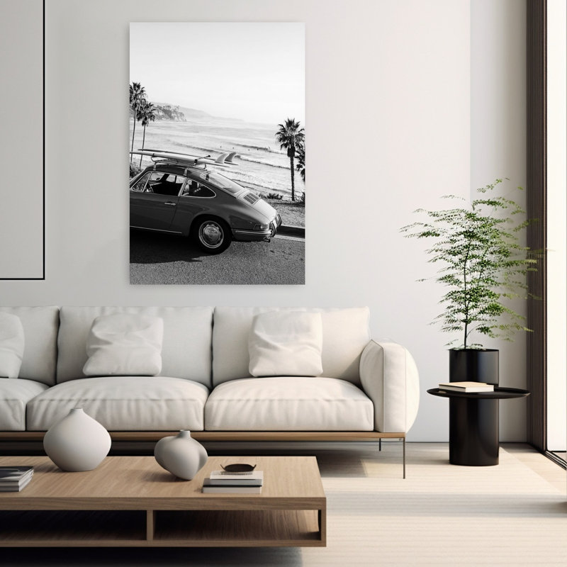 Posh Surfer, art mural contemporain abstrait, H 60 po x l 40 po