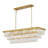 12-Light Brass Chandelier With Clear Crystals
