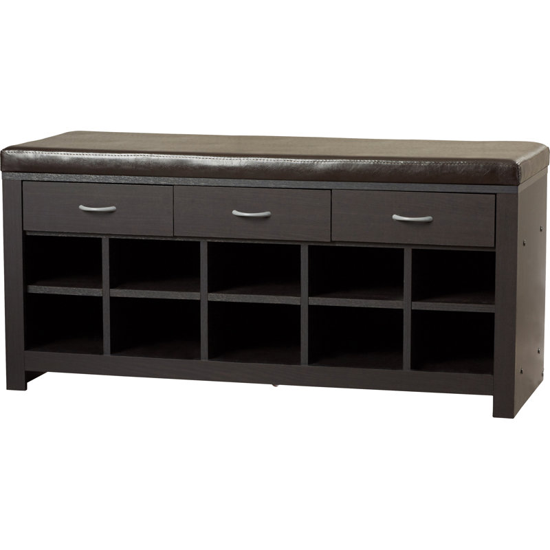 Kait Faux Leather Upholstered Storage Bench