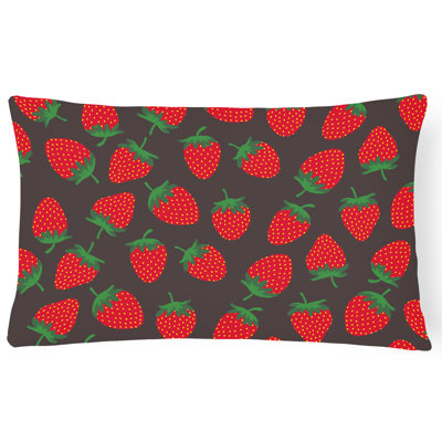  Strawberries on Lumbar Pillow