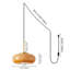 Luminaire suspendu 1 lumière en verre médiéval-1810389442