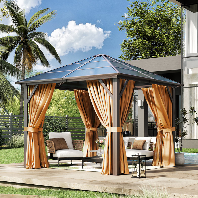 Pavillon de jardin en aluminium l 10 pi x P 10 pi