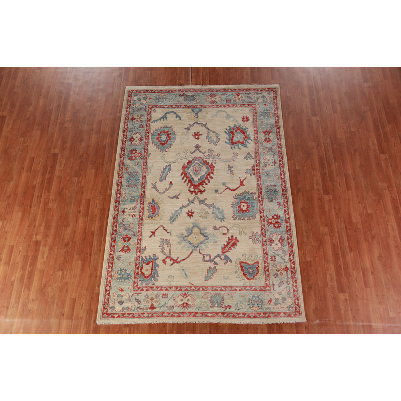 Tapis oriental en laine à teinture végétale Ziegler 6 x 9