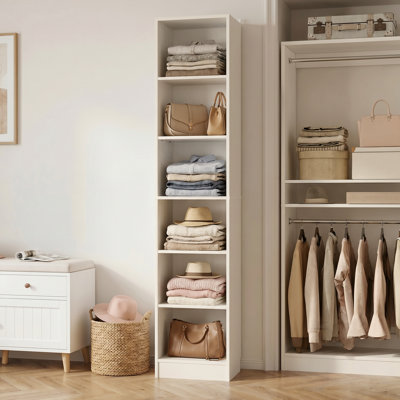 Closet System with Open Shelves