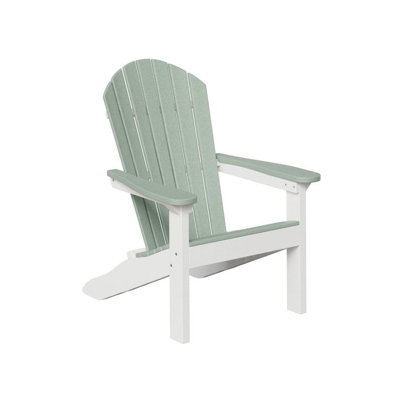 Fauteuil Adirondack berlinois Berlin, Dessus écume de mer avec base blanche