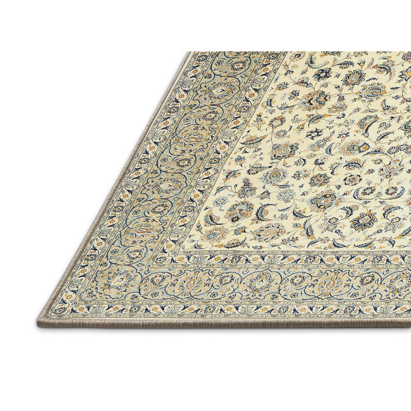 Tapis traditionnel vert / beige Gratz, Rectangle 2 pi x 3 pi
