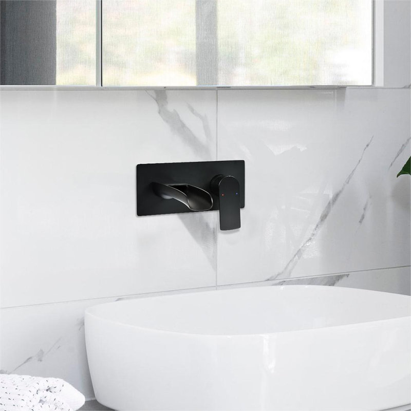 Wall Mounted Optional Single-handle Bathroom Faucet, Matte Black