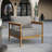 Wren Outdoor Patio Teak Wood Armchair And Ottoman Set In Natural-105239747-105239748