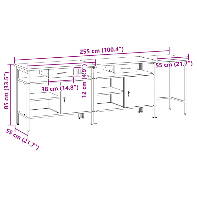 Work Bench Set, Black