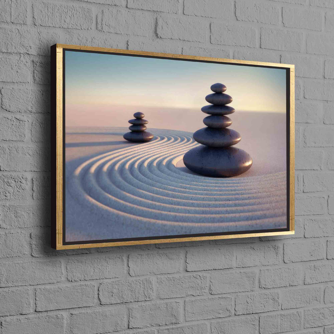 Modern Zen Stones Printed Canvas Poster Perfect For Home Decor And A Wonderful Bath Gift