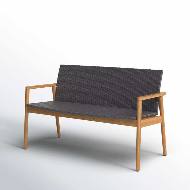 Lumina 51.25'' High-Density Polyethylene (HDPE) Wicker Outdoor Loveseat