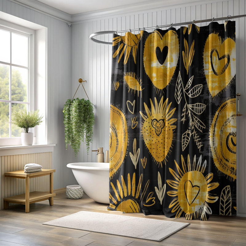 Rideau de douche Refined Romance - Premium, H 74 po x l 71 po