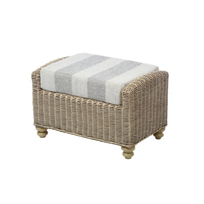 Portobello 70 cm W Rectangle Striped Ottoman and Footstool with Storage