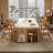 Brown Rectangular Solid Wood with 1 drawers desk-453265509