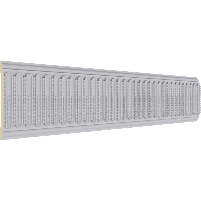 White High Density Urethane Temple Chair Rail Moulding