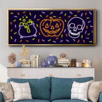 Neon Halloween Collection D-, toile encadrée