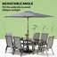 Ensemble de conversation durable, ensemble de mobilier d'extérieur, ensemble de mobilier de patio 8 pièces