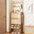 Shoe Cabinet with 3 Rattan Flip Drawers, Bamboo Shoe Storage Cabinet with Coat Hooks, Freestanding Shoe Cabinet Storage for Entryway, Hallway, Closet, Living Room ( Natural Color )