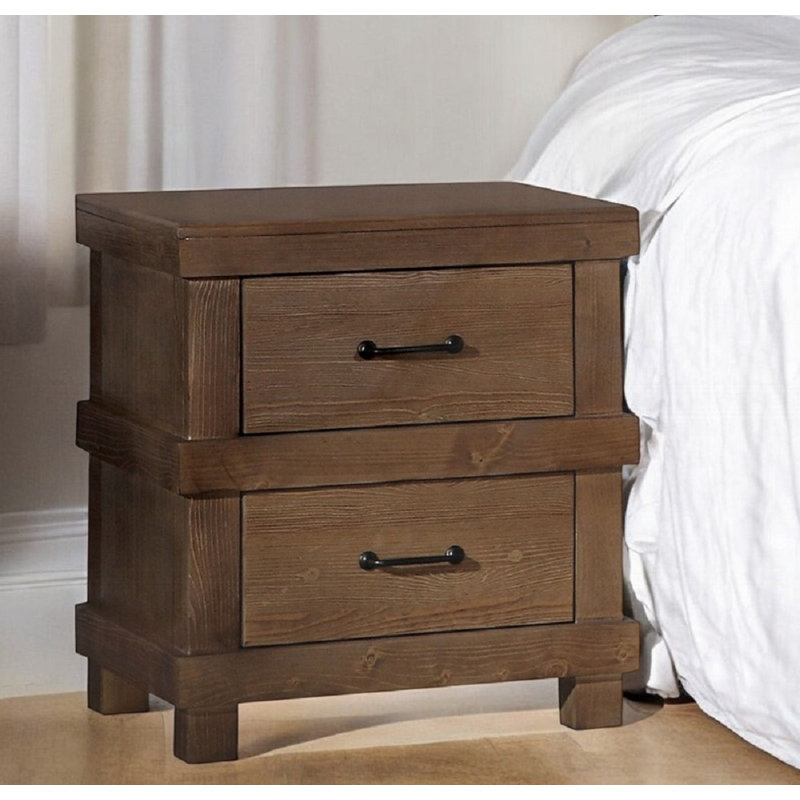 Table de chevet avec 2 tiroirs Traditional