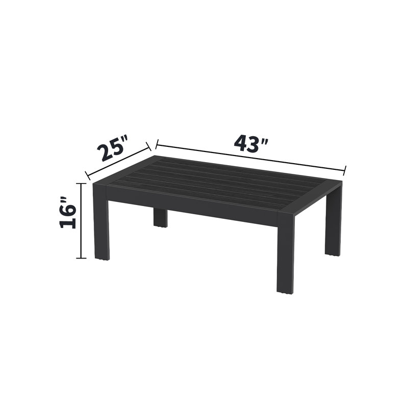 Outdoor Coffee Table, Gray