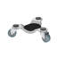 Ensemble de chariot à roulettes en acier 4 pièces avec capacité de 440 lb