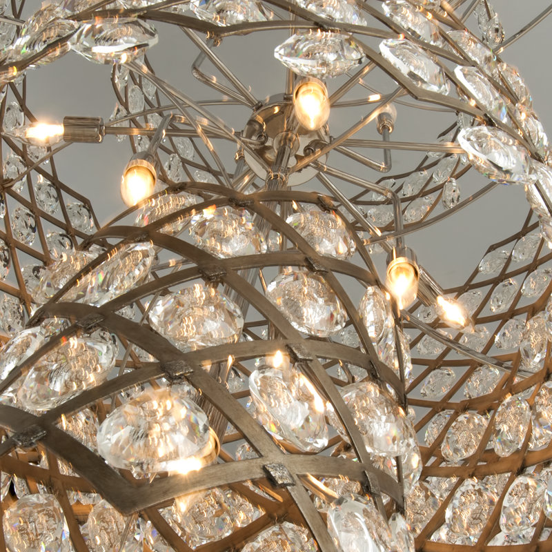 Vienna Bronze and Crystal 7-Light Tiered Chandelier