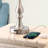 Mohin 20.7" Silver Touch Control Table Lamp With Usb And Bulb Included