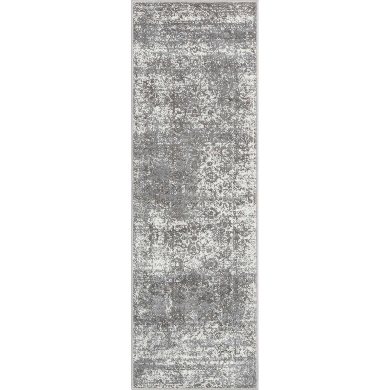  Vintage Oriental Ivory Area Rug, Runner 2'3" x 7'3"