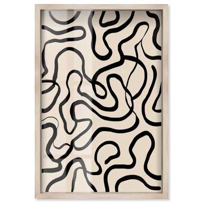 "Path of a Thought II", reproduction murale moderne par Art Remedy, cadre blond, 37 x 55