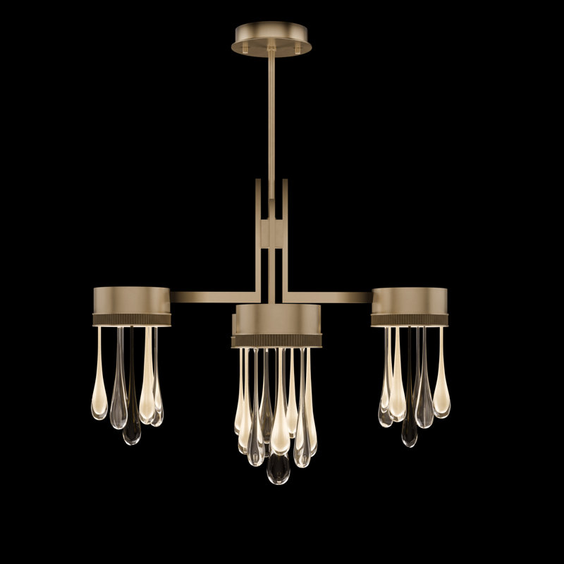 Rain LED Pendant, Ombre Bronze