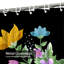 Modern Black Floral Creative Trendy Shower Curtain with 12 Hooks-1276898403