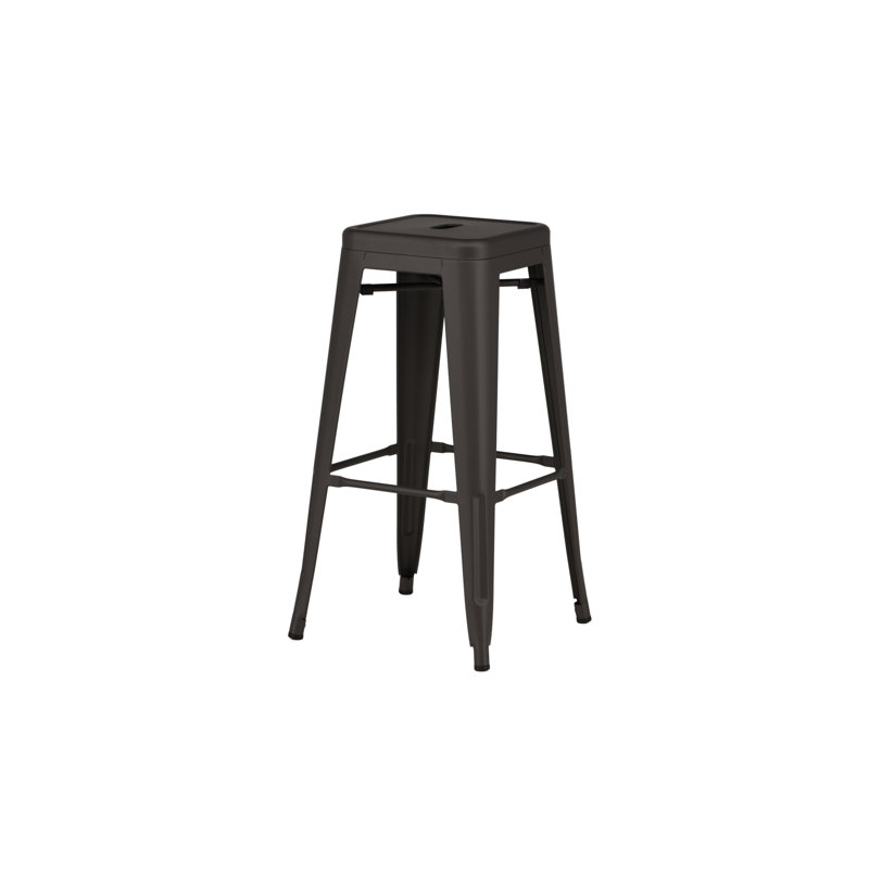 Zara Counter Stool with Metal Frame, Brown