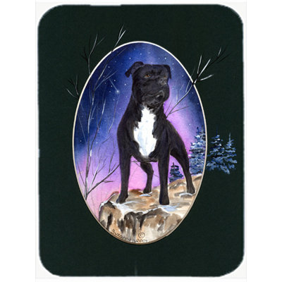 Caroline's Treasures Staffie Glass Cutting Board